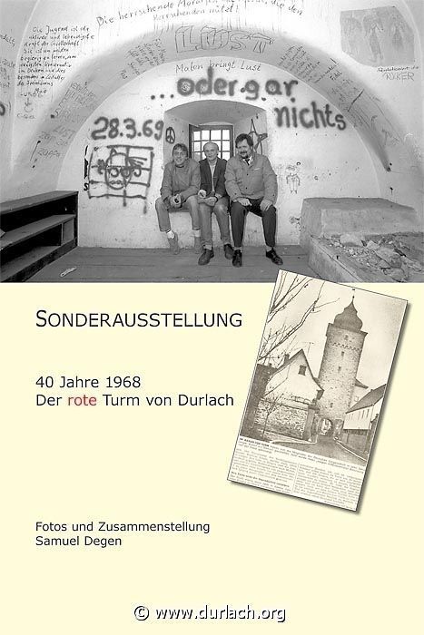 Plakat Sonderausstellung 40 Jahre - der rote Turm von Durlach