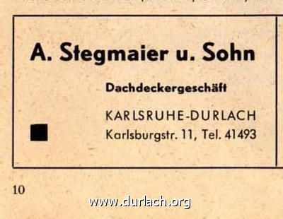 Dachdecker A. Stegmaier u. Sohn 1966