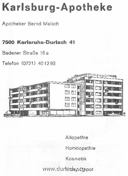 1985 - Festschrift OWS - Karlsburg-Apotheke