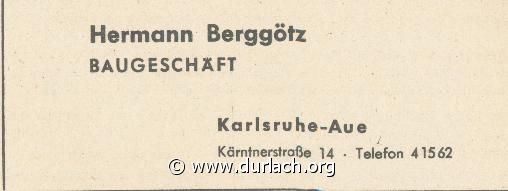 Baugeschft Hermann Berggtz 1960