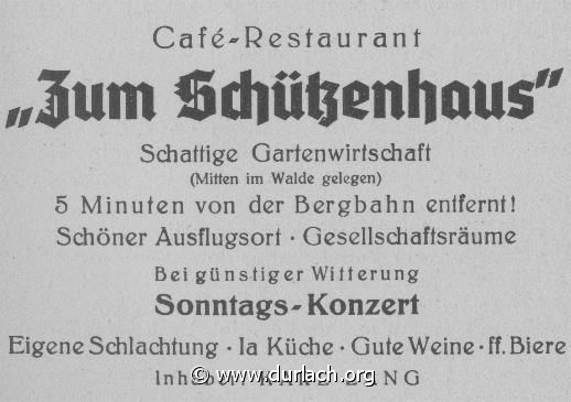 Cafe Restaurant Zum Schtzenhaus 1951
