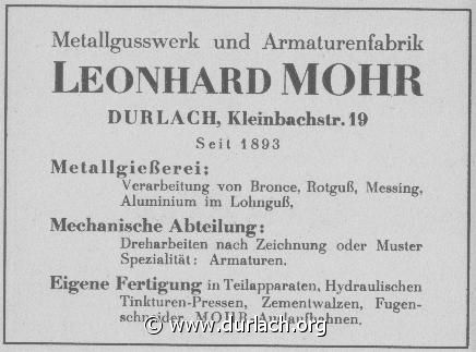 Gieerei Mohr 1951