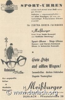 Optiker/Uhrmachermeister Meiburger 1960