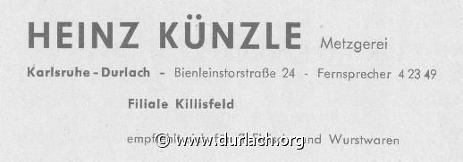 Metzgerei Heinz Knzle 1956