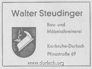 Schreinerei Walter Steudinger 1956