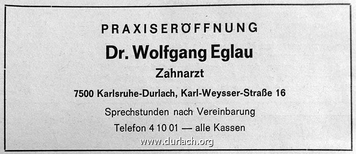 Dr. Wolfgang Eglau 1980
