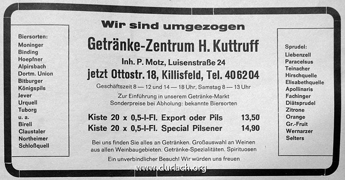 Getrnke Zentrum H. Kuttruff 1980