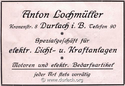 Elektro Anton Lochmller 1926
