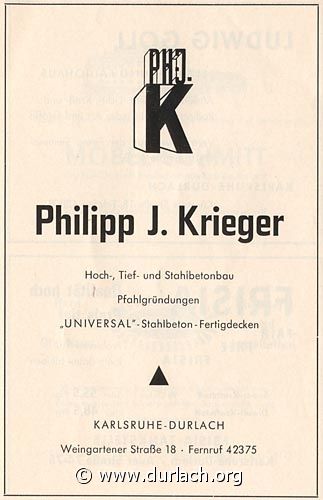 Baufirma Philipp J. Krieger 1962