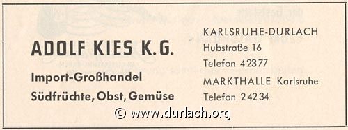 Grohandel Adolf Kies K.G. 1962