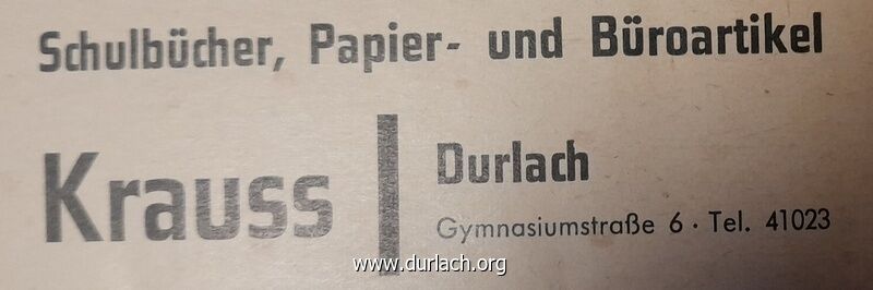 Krauss Schulbcher, Papier und Broartikel, Gymnasiumstr. 6