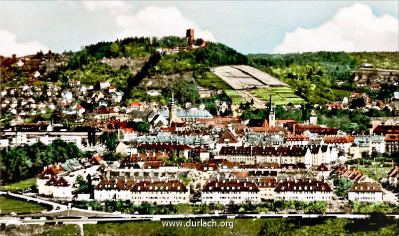 Ansicht Durlach mit Turmberg