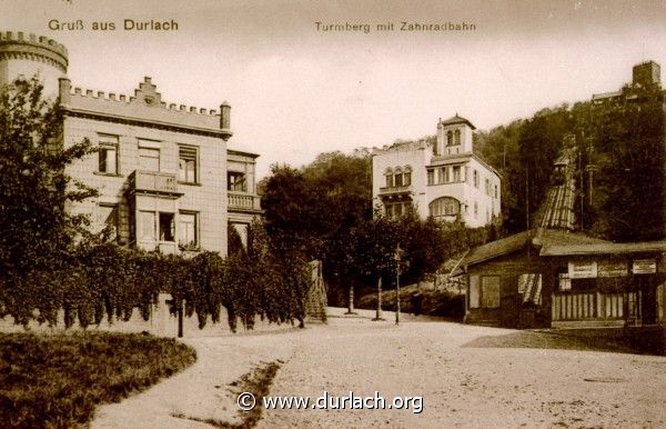 Durlach, Turmberg mit Zahnradbahn