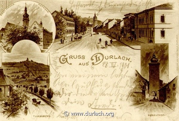 Gruss aus Durlach, 1901