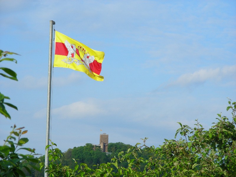 Turmberg unter badischer Flagge