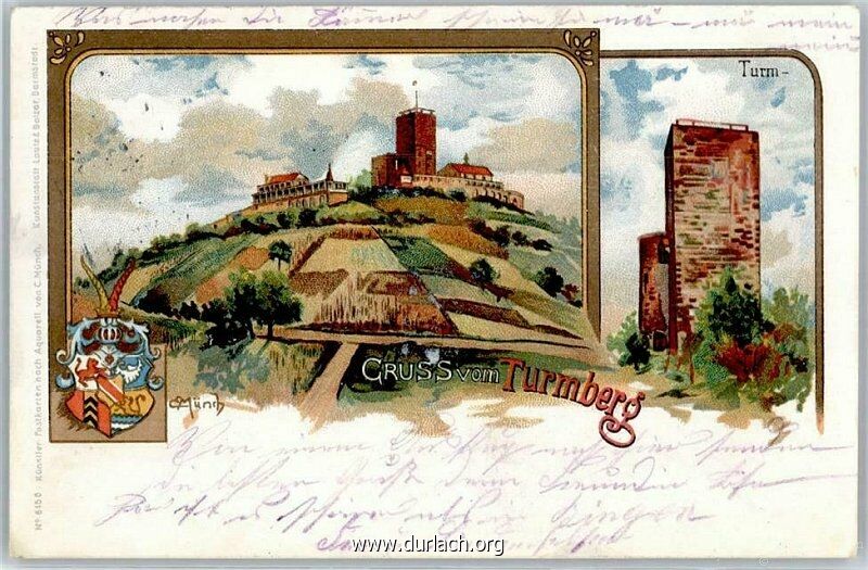 Durlach - Gru vom Turmberg 1905