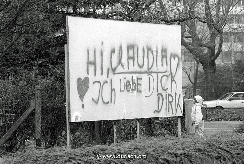 1988 - Graffiti an der Para-Klinik