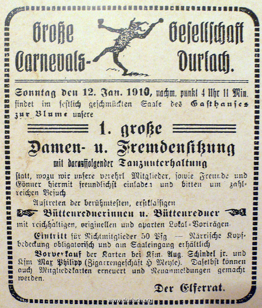 GroKaGe Carneval Fasching 1910
