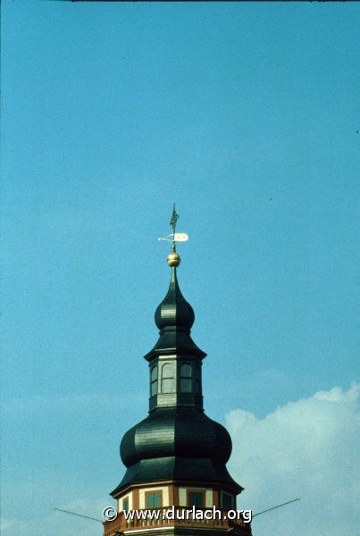 Turm der ev. Kirche, ca. 1978