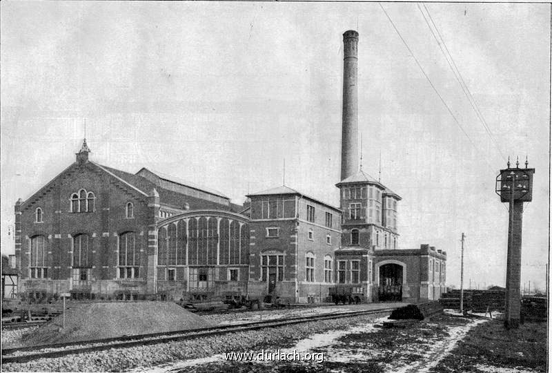 Elektrizittswerk der Badischen Staatsbahn Durlach, 1903 Bild1