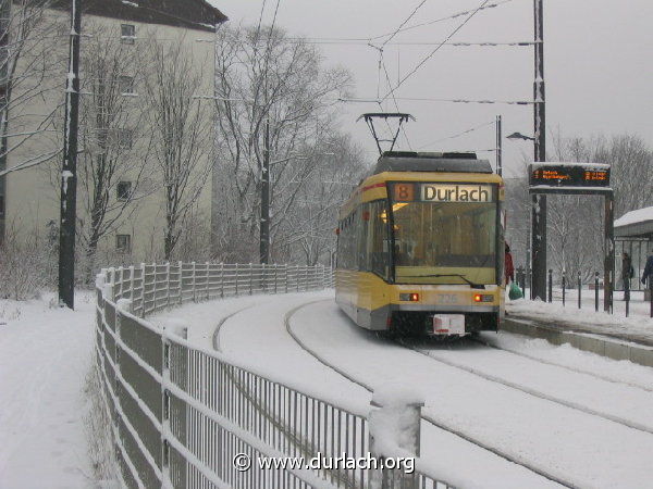 Linie 8 im Schnee