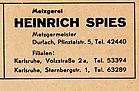 Metzgerei Spiess 1966