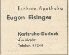 Einhorn-Apotheke 1960