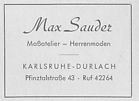 Herrenmode Max Sauder 1956
