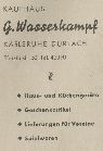 Kaufhaus G. Wasserkampf 1956