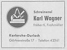 Schreinerei Karl Wagner 1956
