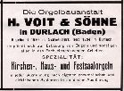 Orgelbau H. Voit & Shne 1926