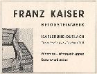 Betonsteinwerk Franz Kaiser 1962