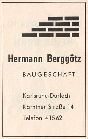 Baugeschft Hermann Berggtz 1962