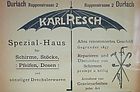Inserat der Firma Karl Resch