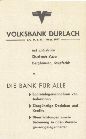Volksbank Durlach eGmbH 1960