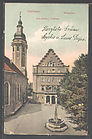1909 - Prot. Kirche, Rathaus, Marktplatz Durlach