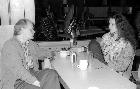 Jule Neigel im Gesprch mit Matthias Trndle, Festhalle, ca. 1990
