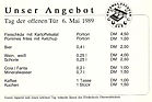 Oberwaldschule Tag der offenen Tr am 06.05.1989 Speisekarte