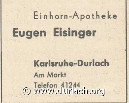 Einhorn-Apotheke 1960
