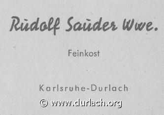 Feinkost Rudolf Sauder 1956