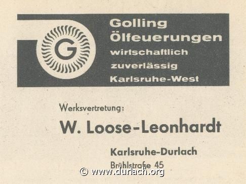 Heizungsbau W. Loos-Leonhard 1960