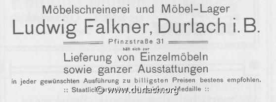 Mbelschreinerei Ludwig Falkner 1913-1931