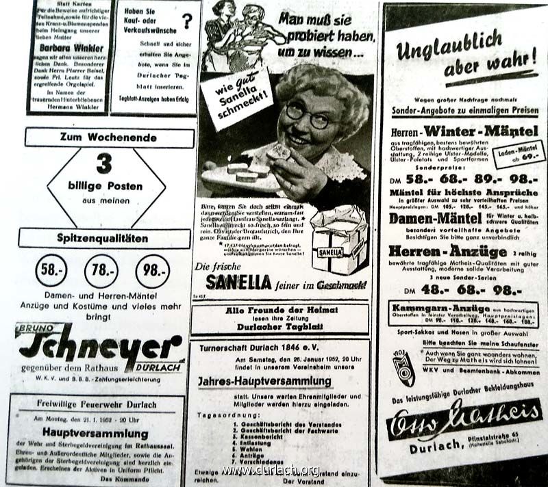 Durlacher Tagblatt 1952