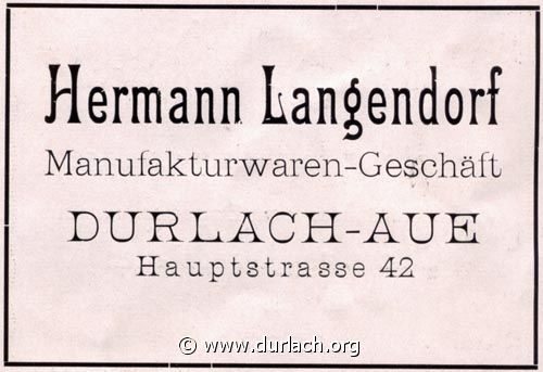 Manufakturwaren Hermann Langendorf 1926
