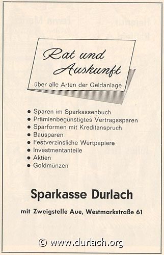 Sparkasse 1962