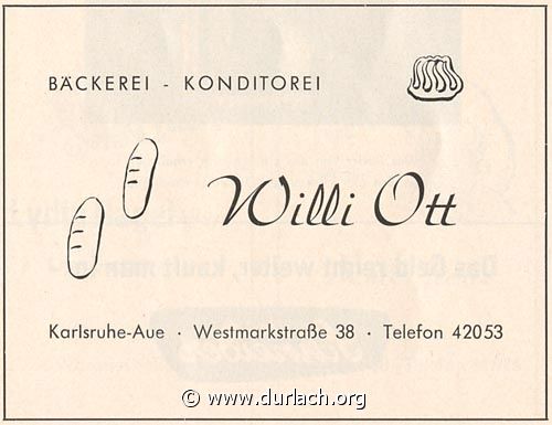 Bckerei Willi Ott 1962