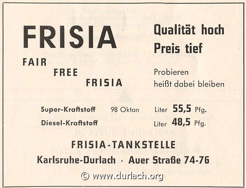 Tankstelle Frisia 1962