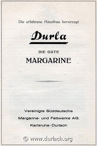 Durla Margarine 1951