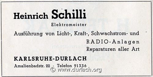 Elektro Heinrich Schilli 1951
