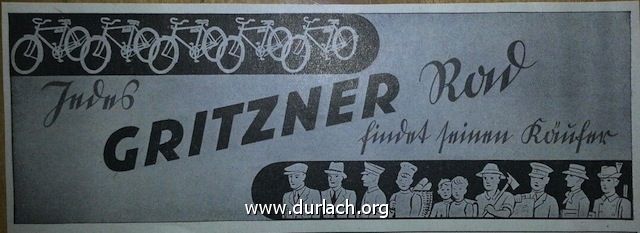 Gritzner-Reklame vor 1939